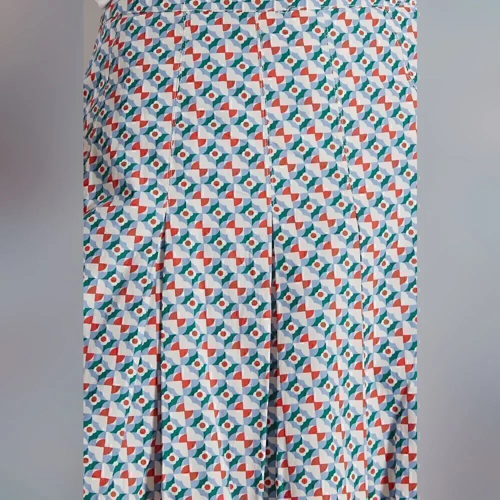 Anthropologie skirt lined geometric